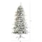 6.5ft. Pre-Lit Flocked Livingston Fir Pinecones Artificial Christmas Tree with Clear Warm LED Lights
